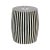 Striped Bone & Resin Table/ Stool- Black For Sale - Image 4 of 5