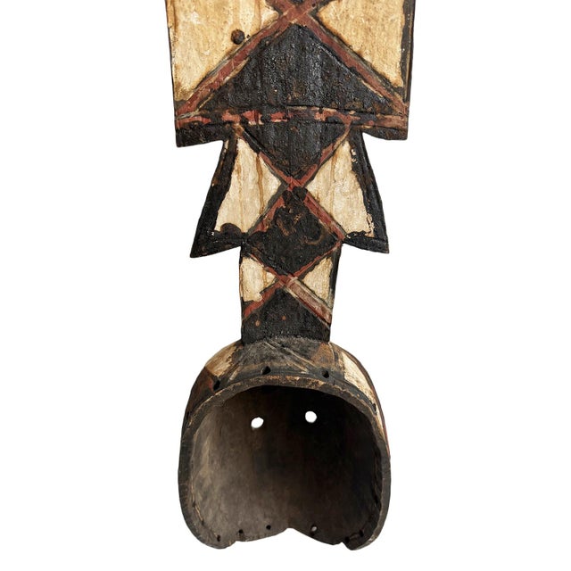 Old Antique Burkina Faso Antelope Plank Mask For Sale - Image 9 of 12