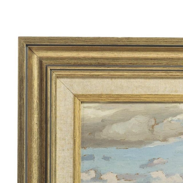 Painting - Jules Louis Moreteau. "River View", oil on wood. Signed on the back. Dimensions: 22 cm x 25 cm.