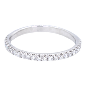 Platinum 950 Natural Diamond Half Eternity Band Ring