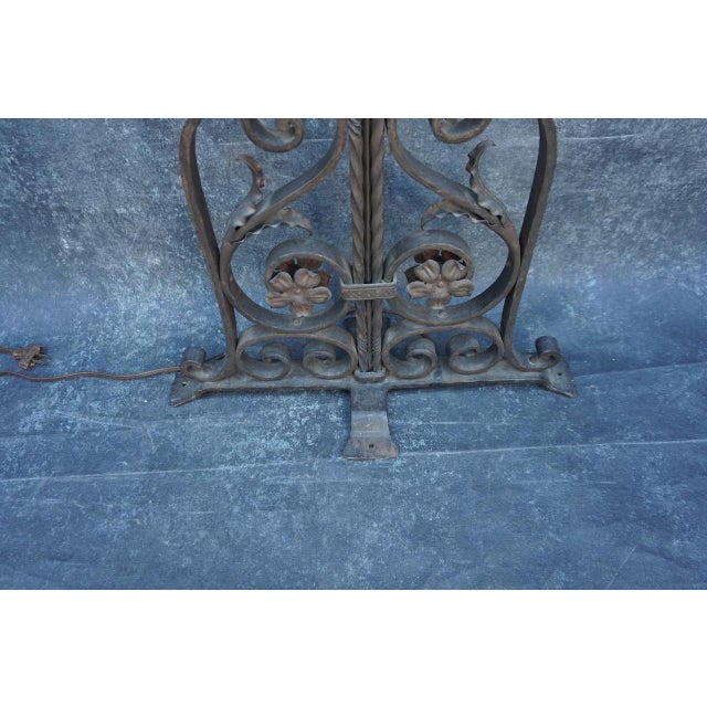 1920s Monumental Spanish Revival Floor Lamp For Sale - Image 4 of 12