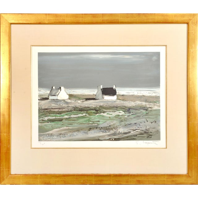 Coastal Tranquility (Or Breton Coast) Lithograph by Georges Laporte For Sale
