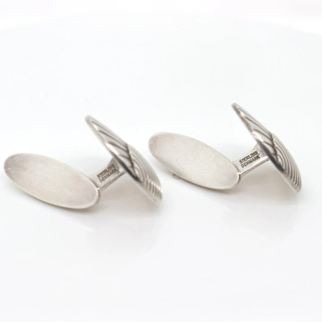 Georg Jensen Sterling Silver Sea Shell Cufflinks No. 99 - 2 Pieces For Sale - Image 10 of 10