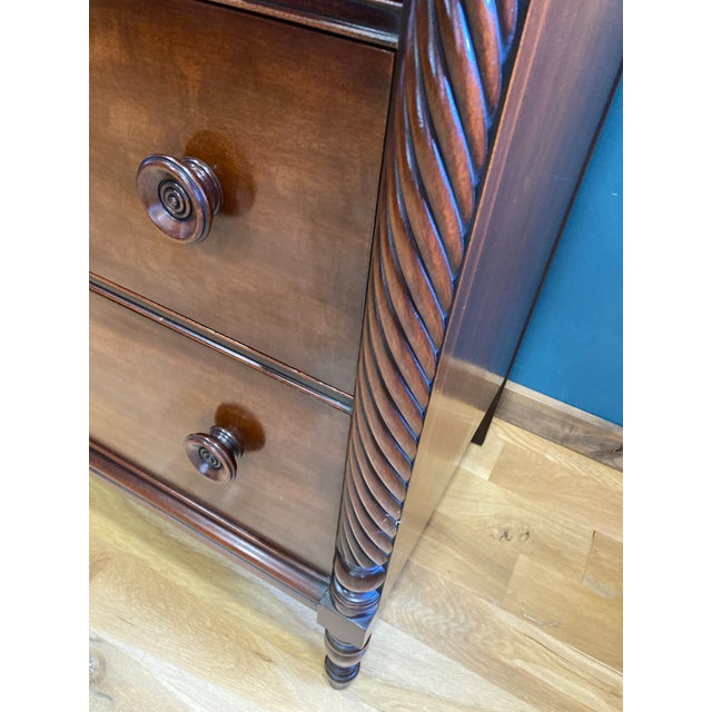 Kindel Furniture Hand Carved Mahogany Highboy Dresser | Chairish