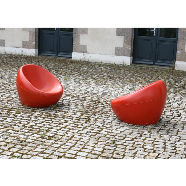 Space Age Armchairs in Fiberglass, 1960s, Set of 2 For Sale - Image 18 of 18
