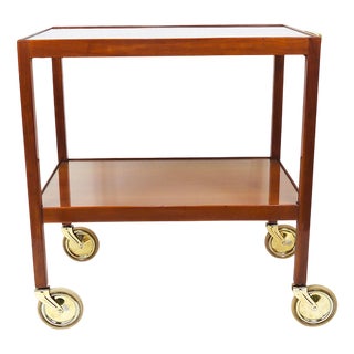 Bar Cart Serving Trolley by Julius Jirasek for Werkstätte Hagenauer, Vienna, 1930s For Sale