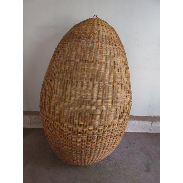 Mid-Century Modern 1960s Vintage Danish Modern Hanging Egg Chair Attributed to Anna Ditzel for R. Wengler For Sale - Image 3 of 9