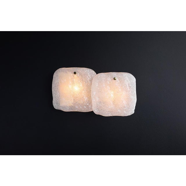 Kalmar ice glass panel wall lights, austria, 1960s – 4 available. A refined example of austrian mid-century lighting...