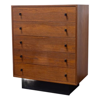Vintage 1970s Mid Century Modern Inter Continental Design Teak 5 Drawer Dresser For Sale