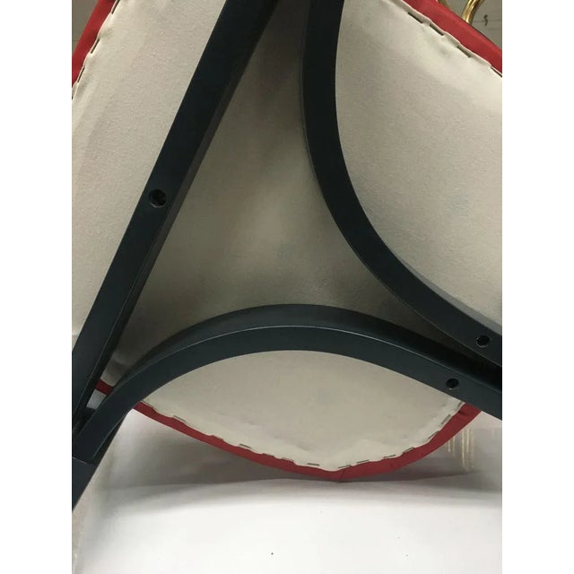 Mid-Century Modern Italian Faux Leather Chair in the style of Augusto Savini For Sale - Image 11 of 12