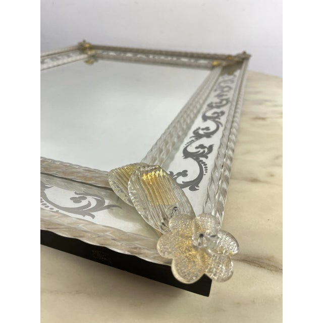 Mid-Century Venetian Wall Mirror in Murano Glass, 1960s For Sale - Image 7 of 10