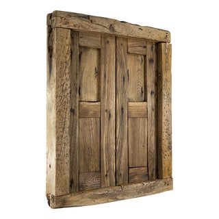18th Century Rustic Pine Wood Window For Sale