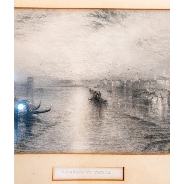 19th Century English Steel Engraving After "Approach to Venice" by JMW Turner For Sale - Image 13 of 16