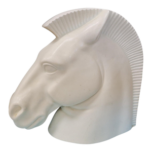 Czechoslovakian Bisque Porcelain Horse Bust, Circa 1920–1960