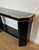 1970s Black and gold lacquered metal console signed by French designer Jean-Claude Mahey For Sale - Image 9 of 12
