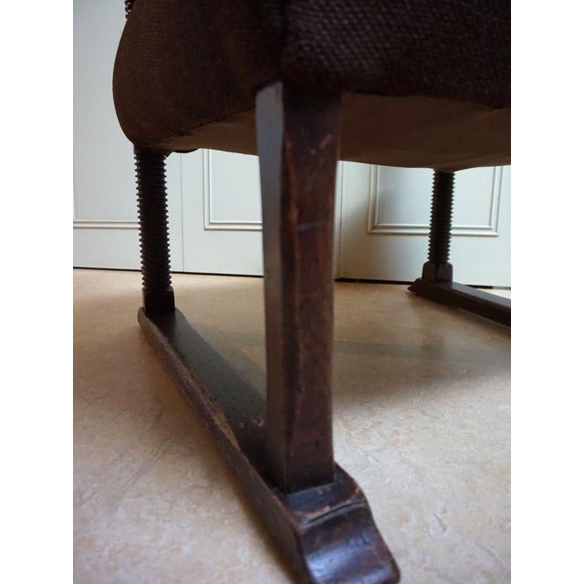 Mid-Century Brutalist Wing Armchair in the manner of Charles Dudouyt, 1950s For Sale - Image 9 of 18