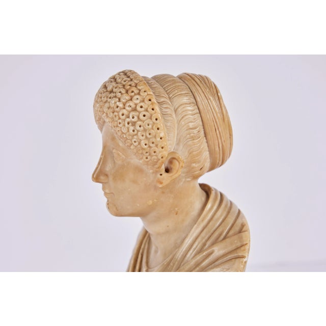 Alabaster Bust of a Roman Empress, circa 1820 For Sale In Los Angeles - Image 6 of 7