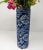 Chinoiserie Boho, Coastal, and Chinoiseries Style Hand Made Thai Blue and White Embossed Lace Pattern Ceramic Vase For Sale - Image 3 of 8