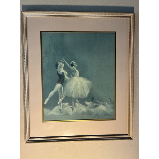 Gray Vintage Pair of Ballet Lithograph Prints by August Von Munchhausen. Set of 2 For Sale - Image 8 of 11