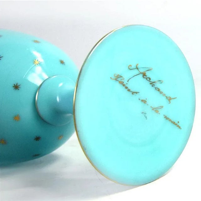 Blue Opalin Glass Vallerysthal Vase, 1890s For Sale - Image 8 of 9