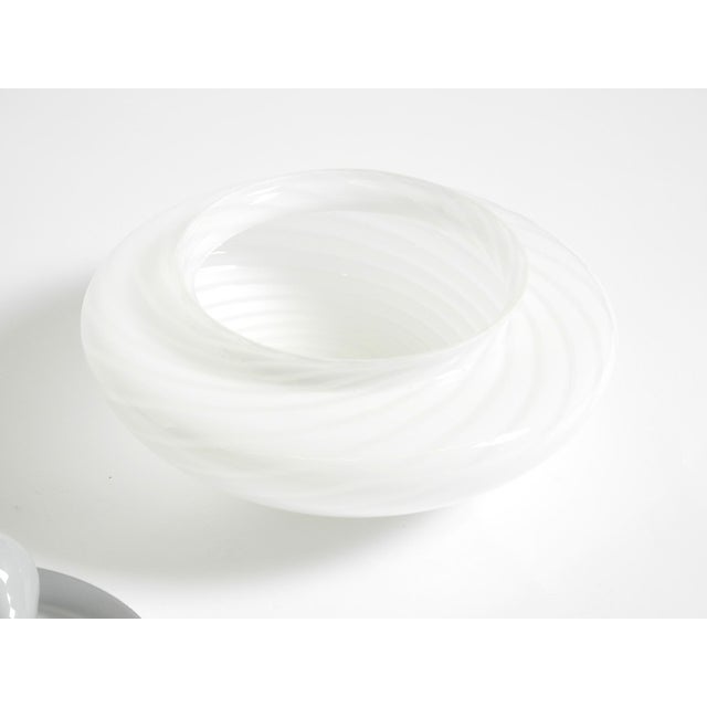 Swirl Flush Mount in Glass and Metal Base, 1980s For Sale - Image 16 of 18