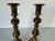 Metal Pair of Antique English Solid Brass Beehive Candlesticks For Sale - Image 7 of 10