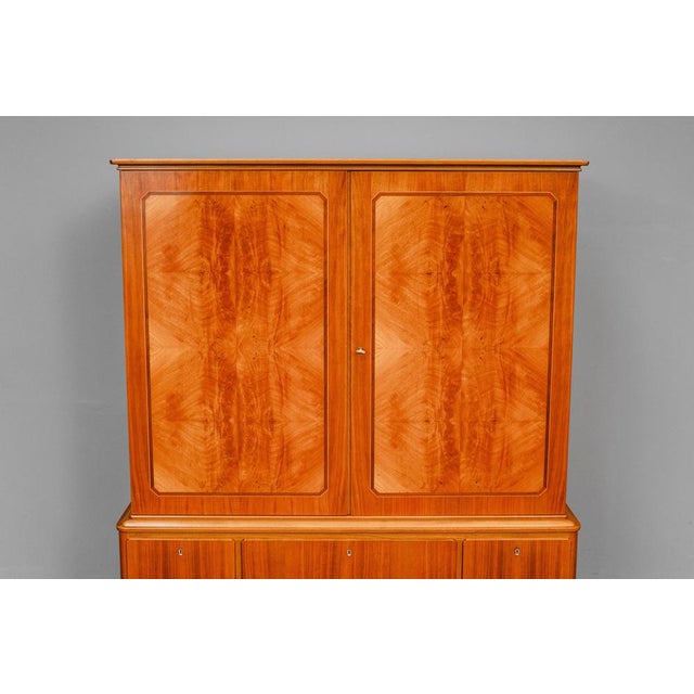 Wood Mid-Century Modern Highboard in Walnut, 1900s For Sale - Image 7 of 16
