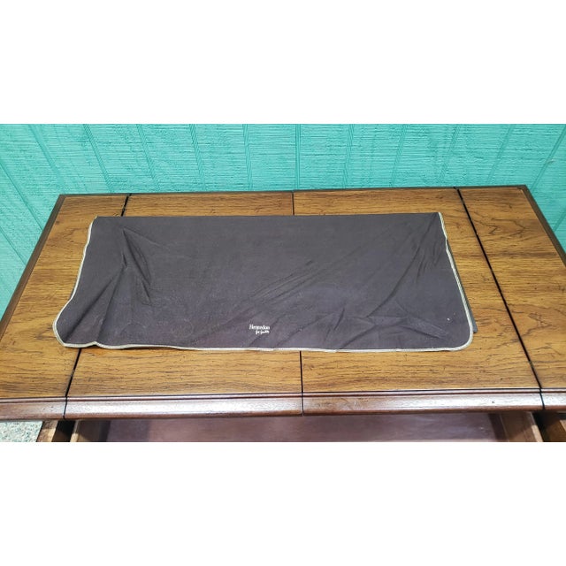 Late 20th Century Small Buffet by Henredon Fine Furniture – Solid Wood Buffet With Cabinets and Expandable Top For Sale - Image 12 of 12