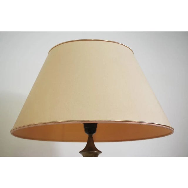 Mahogany, Brass & Cotton Hats Tale Lamps from Abat Jour, 1950s, Set of 2 For Sale - Image 9 of 18