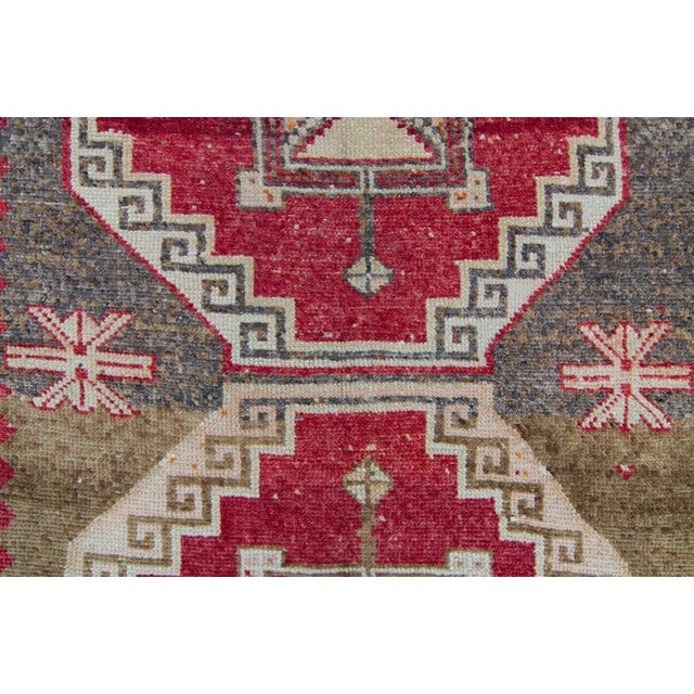 House of Séance - 1960s Vintage Malatya Red Brown Medallion Wool Hand-Knotted Runner - 3'5" X 12'2" For Sale In Los Angeles - Image 6 of 11