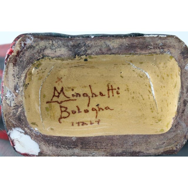 Hand-Glazed Polychrome Ceramic Vases-Sculptures by A. Minghetti, Italy, 1950s, Set of 3 For Sale - Image 16 of 18