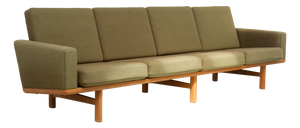 Danish Modern Oak Sofa GE-236/4 by Hans J. Wegner for Getama, 1960s.