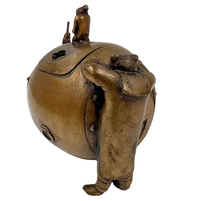 Antique Japanese Bronze Koro (Incense Burner) For Sale In Los Angeles - Image 6 of 11