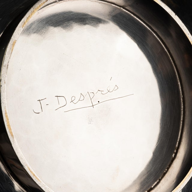 Hammered Silver-Plated Metal Bowl, 1950 For Sale - Image 4 of 6