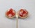 Napier Vintage Signed Napier Round Goldtone Red & Pink Beaded Clip Earrings-2 Pieces For Sale - Image 4 of 7