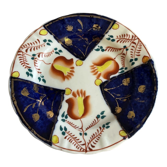 Mid-19th C. Gaudy Welsh Scalloped Tulip Plates For Sale