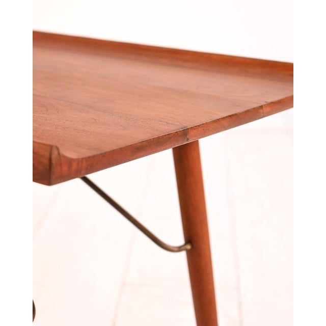 Brown Danish Coffee Table attributed to Børge Mogensen for Søborg Møbler, 1950s For Sale - Image 8 of 12