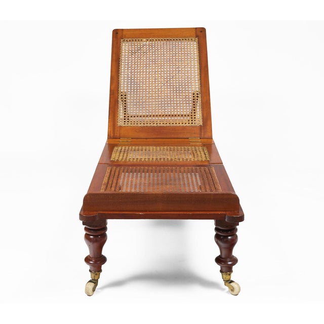 Wood Mid 19th Century Campaign Folding Caned Daybed For Sale - Image 7 of 16