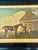 English Vintage Abercrombie & Fitch English Black Lacquer Wood Serving Tray With George Stubbs “Eclipse” Equestrian Print For Sale - Image 3 of 13