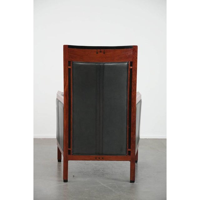 Art Deco Chair in Black Cowhide and Wood by Schuitema For Sale - Image 4 of 16