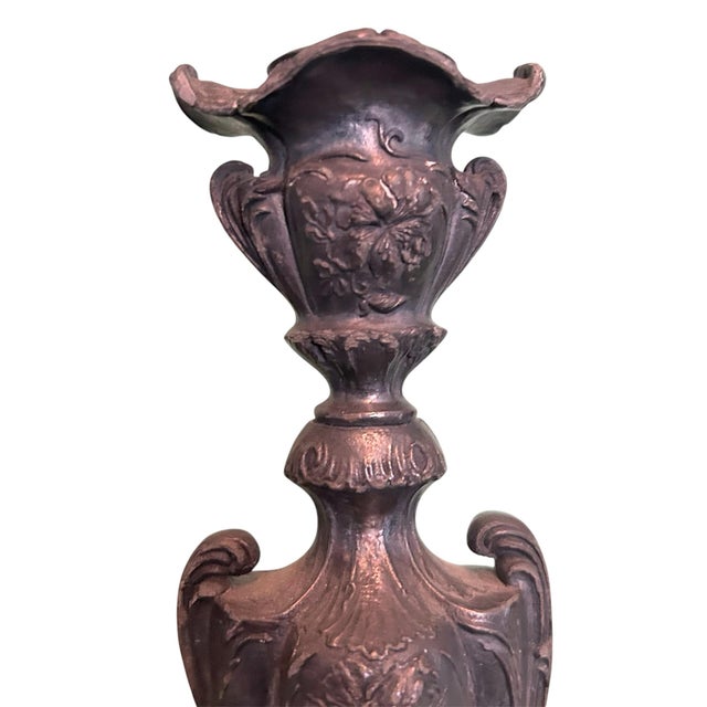 Art Nouveau Pairpoint Antique 1904 Art Nouveau Candleholder Candlestick Candle Holder 6155 For Sale - Image 3 of 12