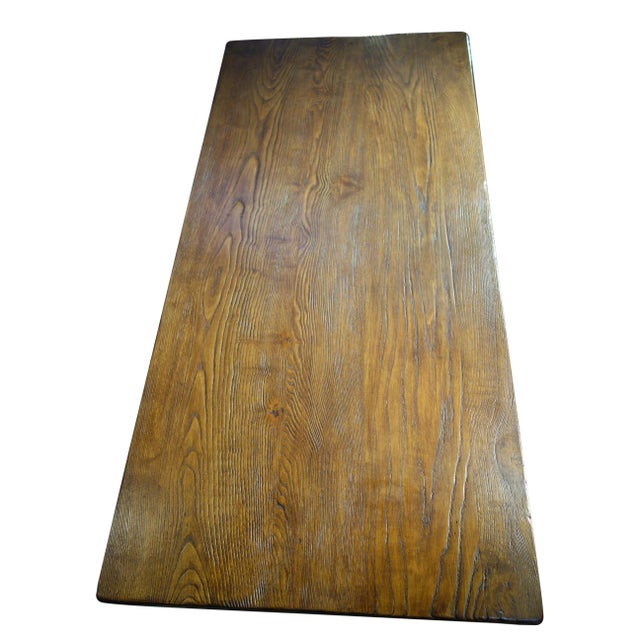 Contemporary 17th Century Style Antique Reproduction Italian Chestnut Capretta Writing Desk For Sale In San Diego - Image 6 of 12