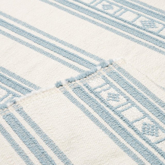 Schumacher SAMPLE - Schumacher Buena Vista Fabric In Sky For Sale - Image 4 of 4