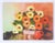 Traditional Mid Century Floral Still Life Painting in Orange & Yellow For Sale - Image 3 of 3