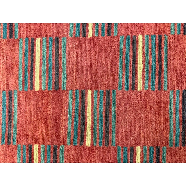 Red 2ft × 3ft 2in Handwoven Flatweave Patchwork Kilim Area Rug For Sale - Image 8 of 12