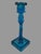 Vintage Cobalt Blue Figural Dolphin Pressed Glass 10.5" Candlestick In very good original condition showing some typical...