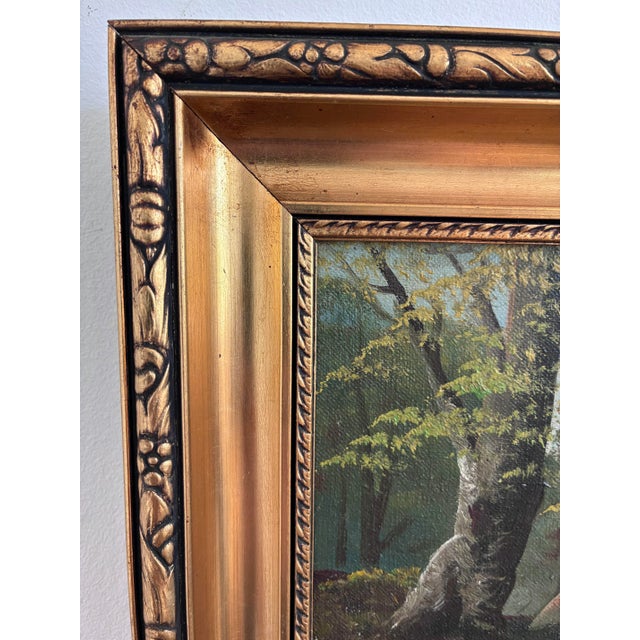 Vintage Original Landscape Oil Painting, Signed River Art For Sale - Image 6 of 12
