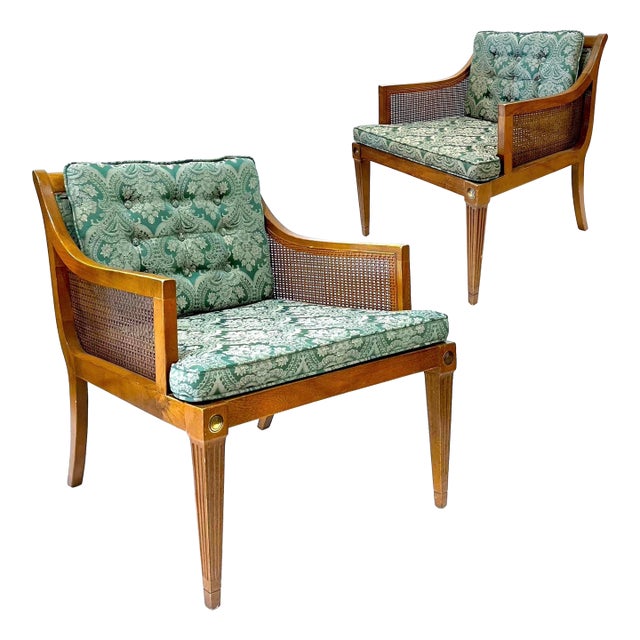 1960's Hollywood Regency Armchairs - Pair For Sale
