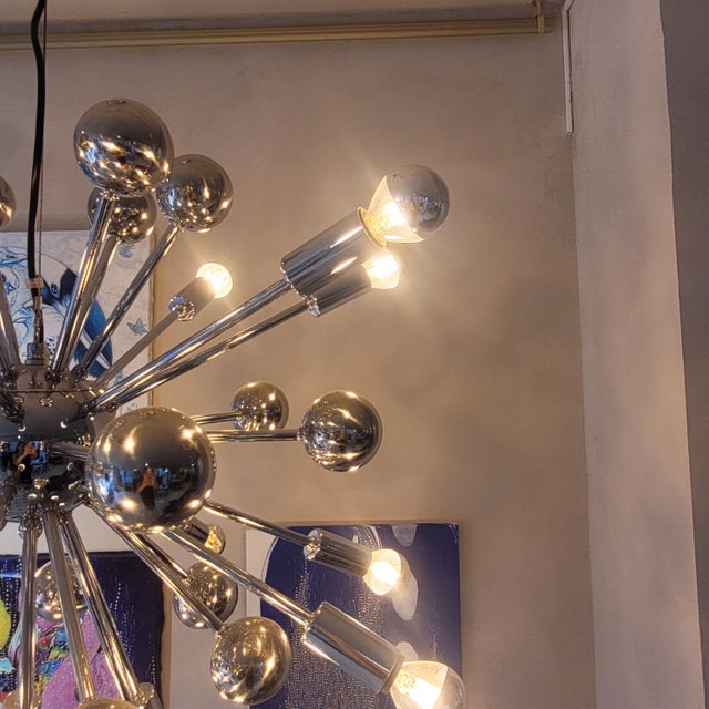 Space Age Sputnik Lamp in Chrome Metal, Germany, 1970s For Sale - Image 15 of 17