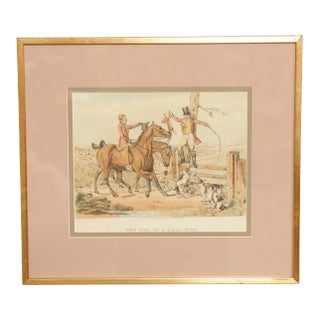Antique English Aquatint 'The End of A Good Run', after Henry Thomas Alken For Sale